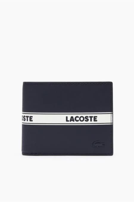 Lacoste Portefeuille pliable Fitzgerald en cuir bicolore siglé